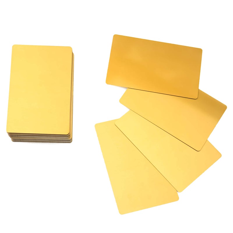 RXBC2011 بطاقات عمل معدنية فارغة ليزرية النقش من الألمنيوم الذهبي RXBC2011 100 - Image 5